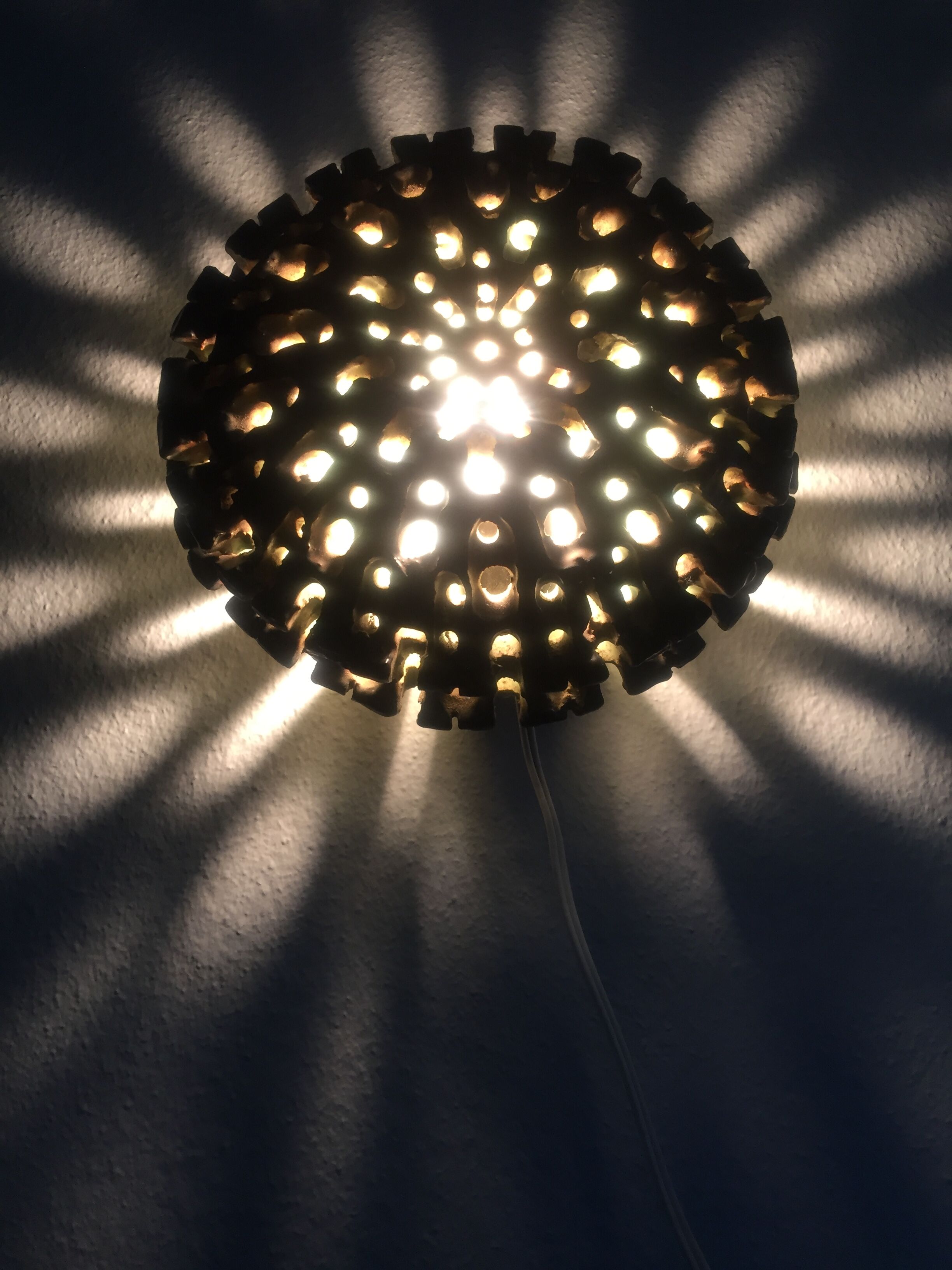 Danish ceramic wall lamp 1960