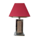 Lamp in chrome metal and 70's caning