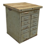 1950s Military Metal Drawer Cabinet