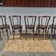 Set of 5 Buchon bistro chairs in curved wood