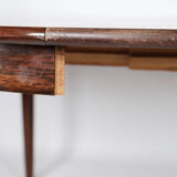 Dining table in rosewood with extension, of Danish design from the 1960s.