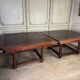 Paire de tables de bibliothèque en acajou, vers 1880
