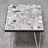 Mid-century side table with mosaic stone inlay, 1960's