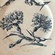 Antique dishes on foot in Luneville carnation porcelain