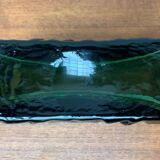 Swedish brutalist glass vase from the mid-century by Göte Augustsson for Ruda, 1960s.