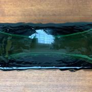 Swedish brutalist glass vase from the mid-century by Göte Augustsson for Ruda, 1960s.
