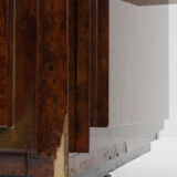 Vintage Art Deco sofa burl wood