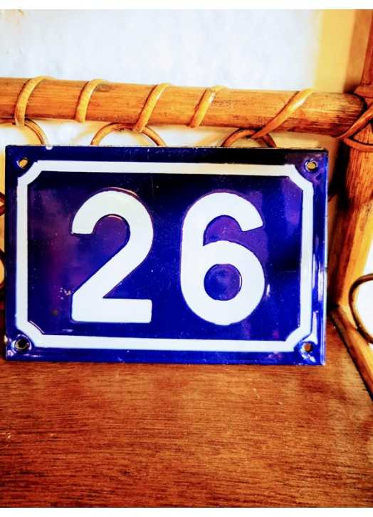 Enamelled street number plate