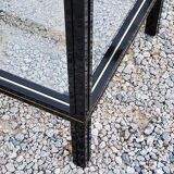 Side table end of sofa Pierre Vandel in metal and glass tops