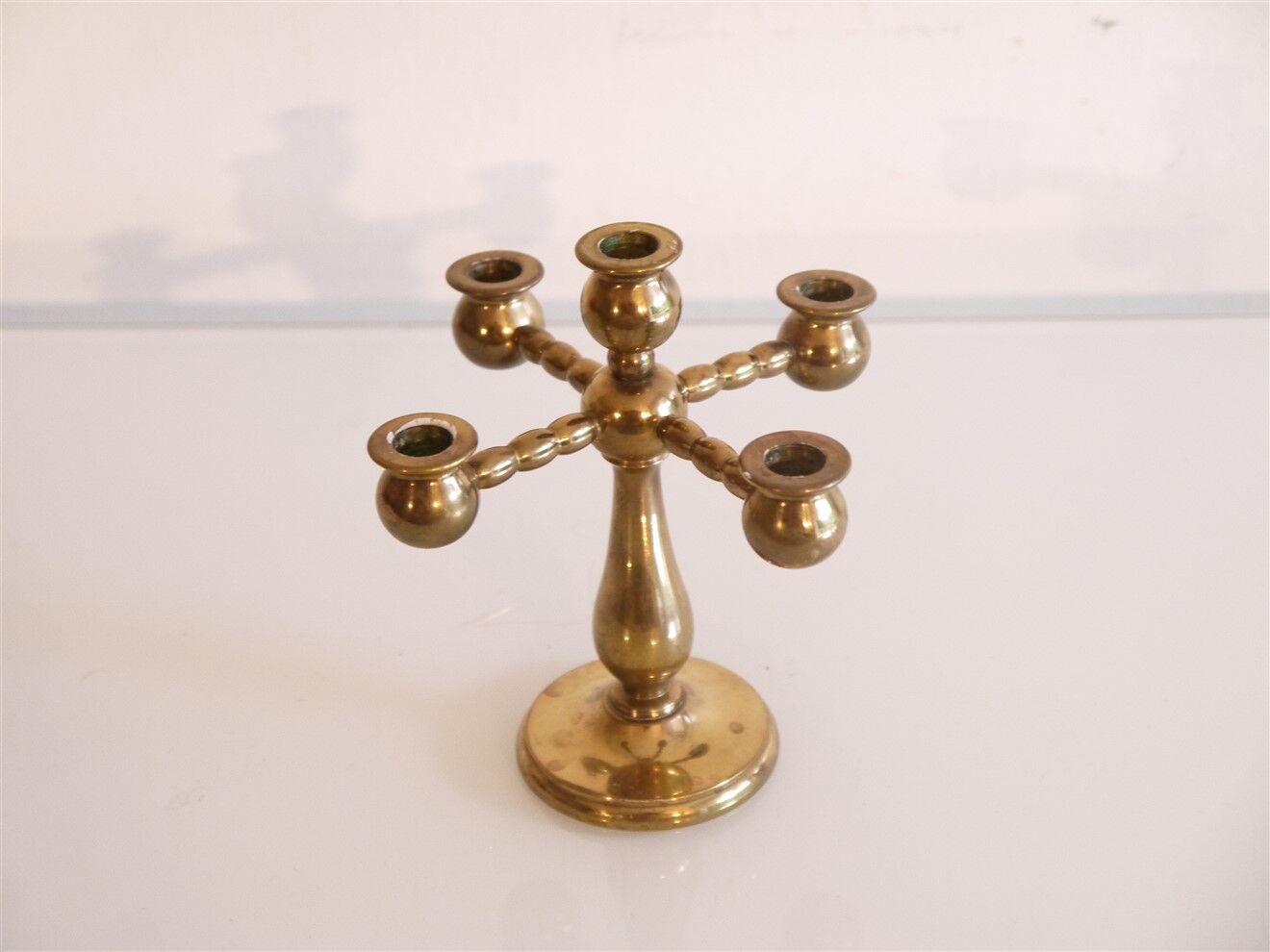 Vintage Scandinavian brass chandelier 1970