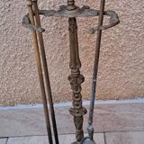 Support et accessoires de cheminée en  bronze