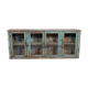 Old sideboard burmese teak enfilade blue-grey patina