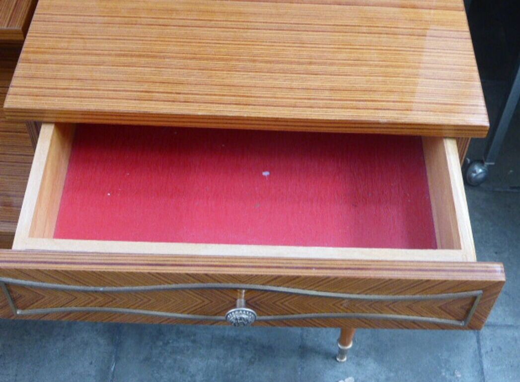 Vintage varnished wood dressing table 1950-1960