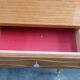 Vintage varnished wood dressing table 1950-1960