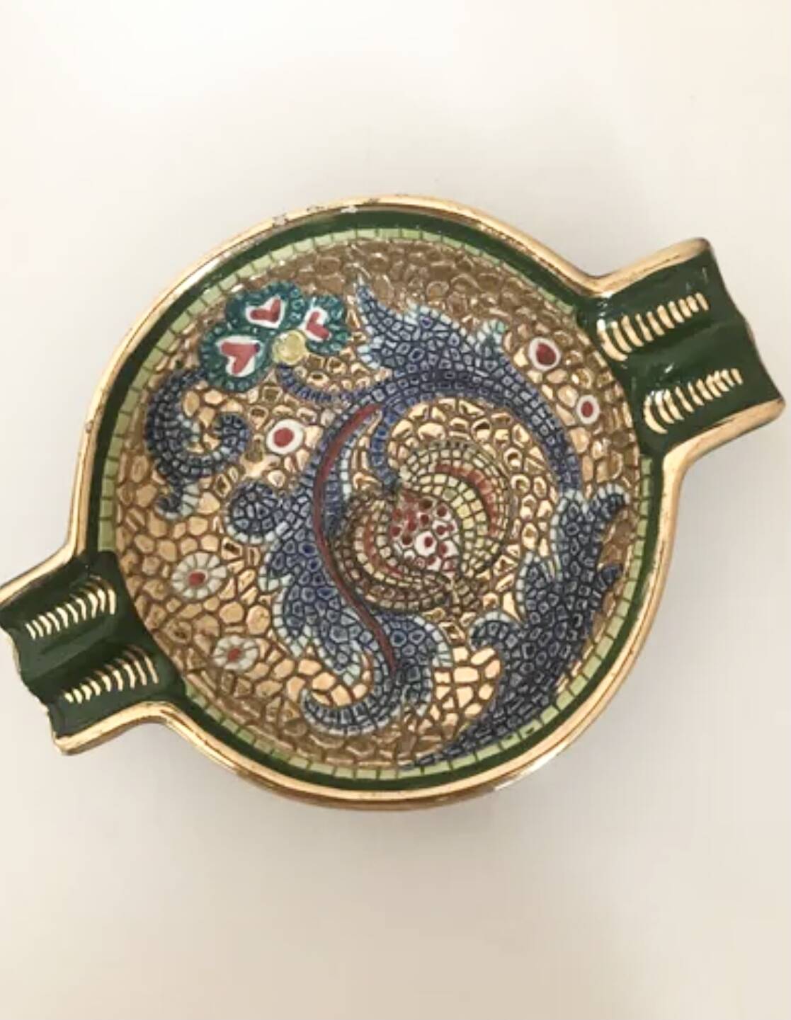 Ceramic and gold trinket dish