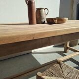 Solid oak farmhouse table