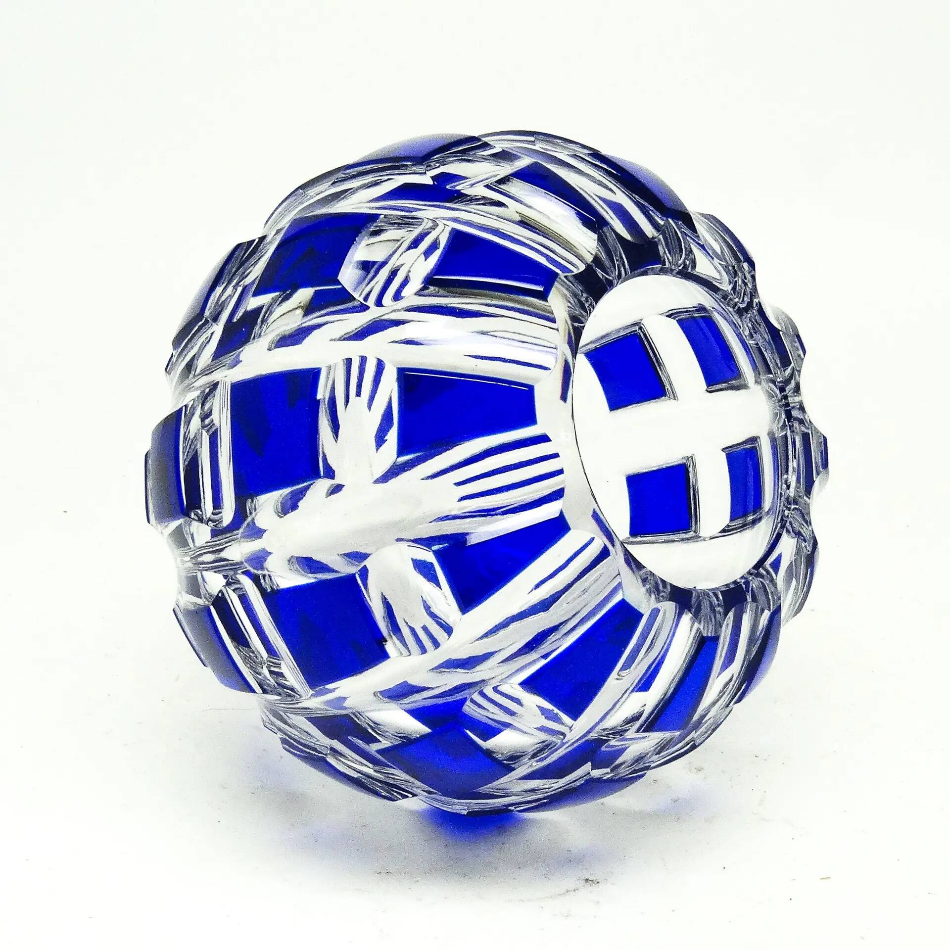 Mid-century modern vase, cobalt glass, Germany, 1950s