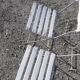 Lot of 5 white folding garden chairs