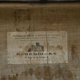 Malle de voyage Regoldia Lyon en carton tissu et bronze 1920