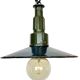Suspension militaire industrielle en émail bleu avec plateau en fonte d'aluminium, 1960
