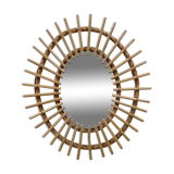 60s Wicker Mirror 31x36cm
