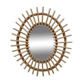 60s Wicker Mirror 31x36cm