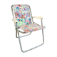 Colorful folding camping chair face pattern 70s