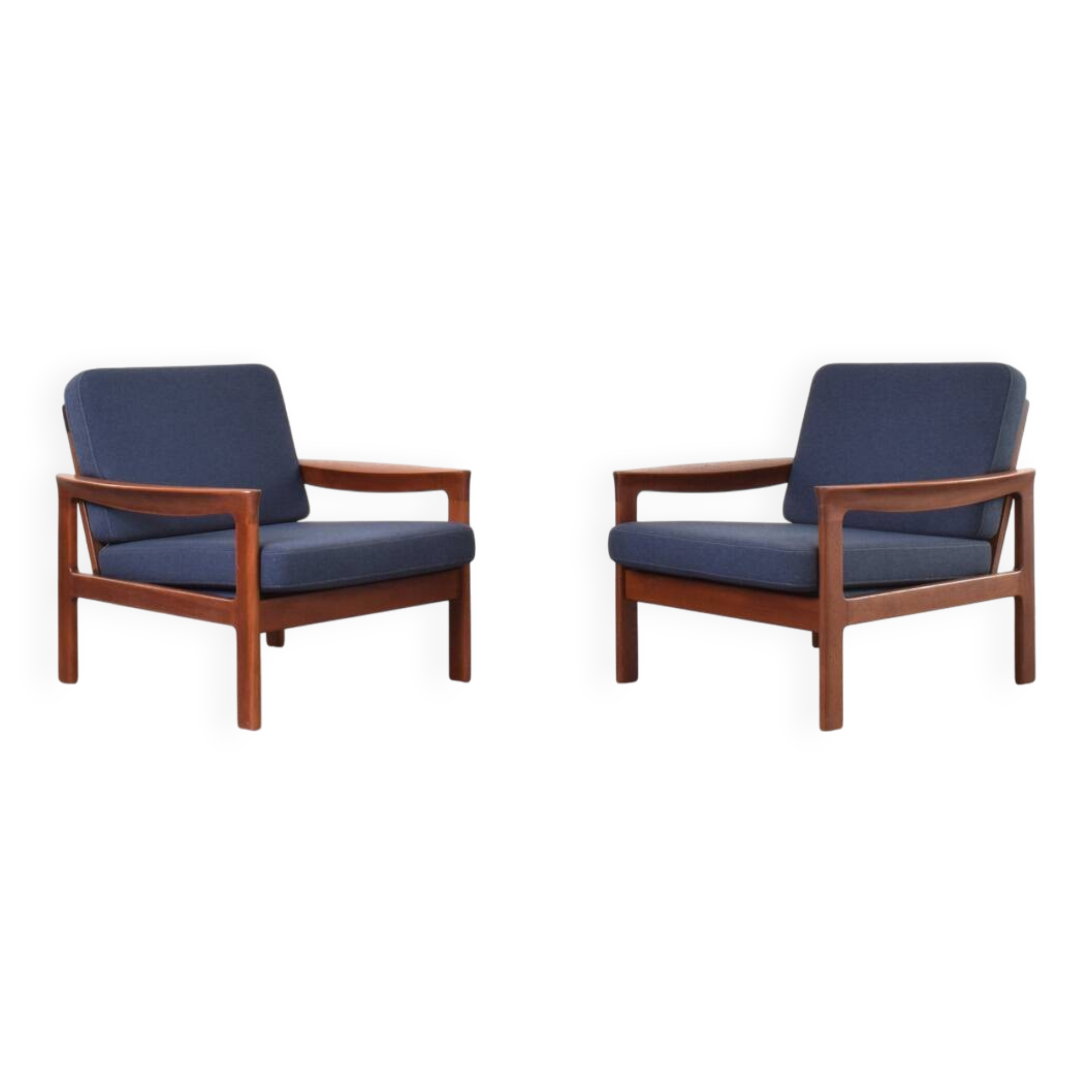 Mid-Century Danish Teak Lounge Chairs by Arne Vodder for Komfort, 1960s