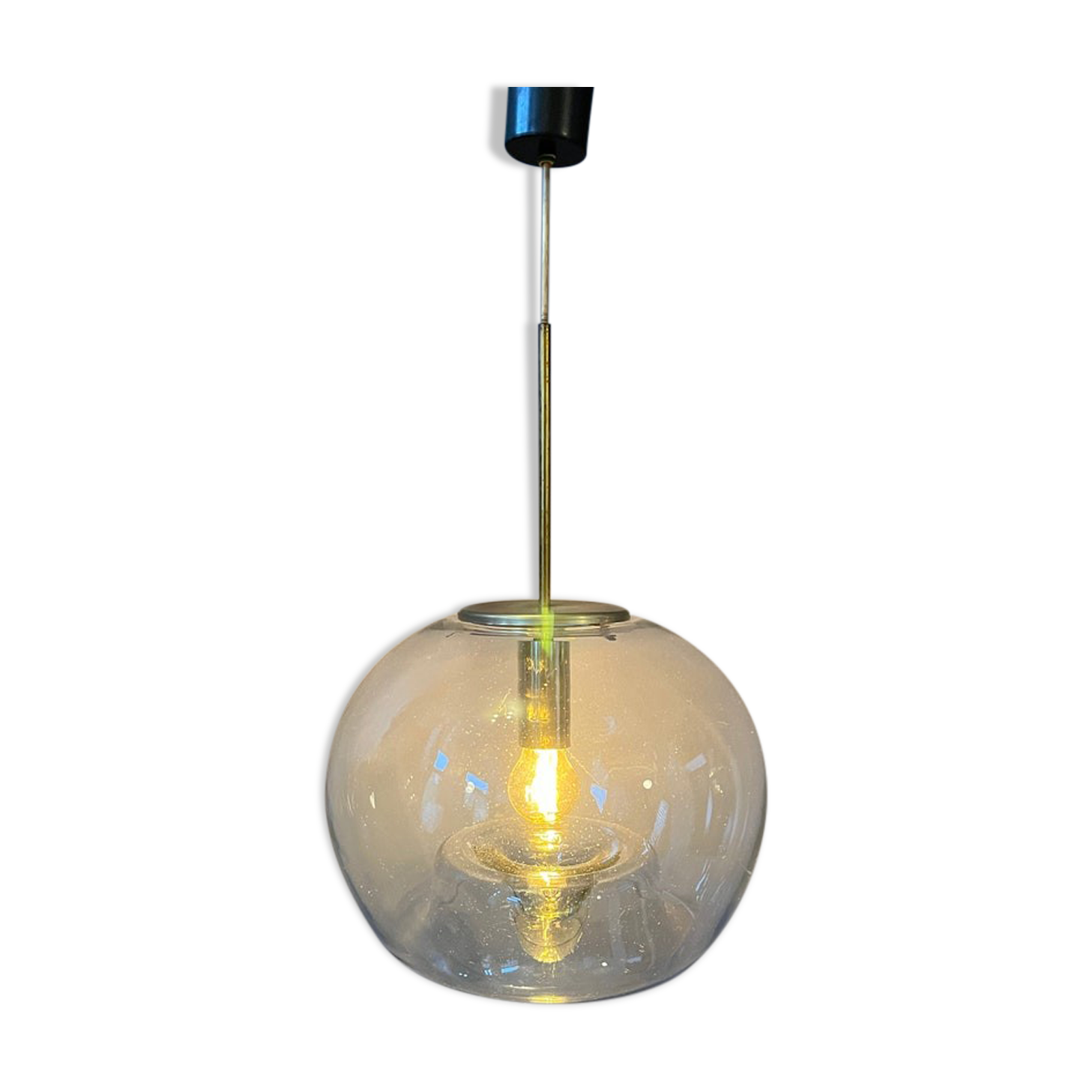 Vintage glass pendant lamp Doria Leuchten