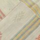 4x4 Cream Pale Red Square Vintage Kilim Rug, 136x142Cm