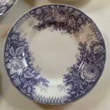 Assiettes dessert Sarreguemines modèle Jardinière XIXEME