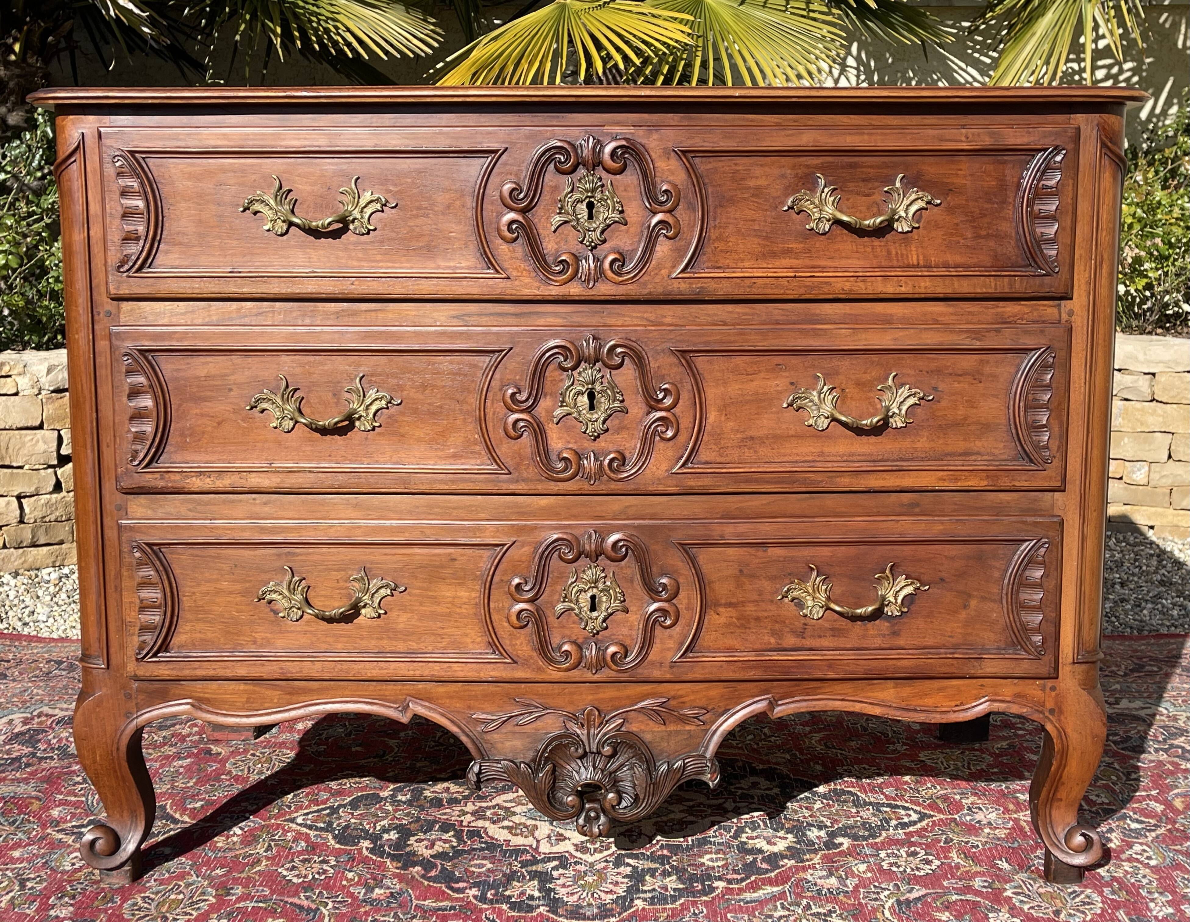 Louis XV Period Walnut Commode, 18th Century