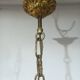 3-light bronze and crystal chandelier
