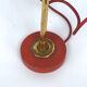 Stilnovo, vintage red brass table lamp from 50s