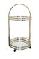Art Deco mobile drinks trolley on wheels, 1970s