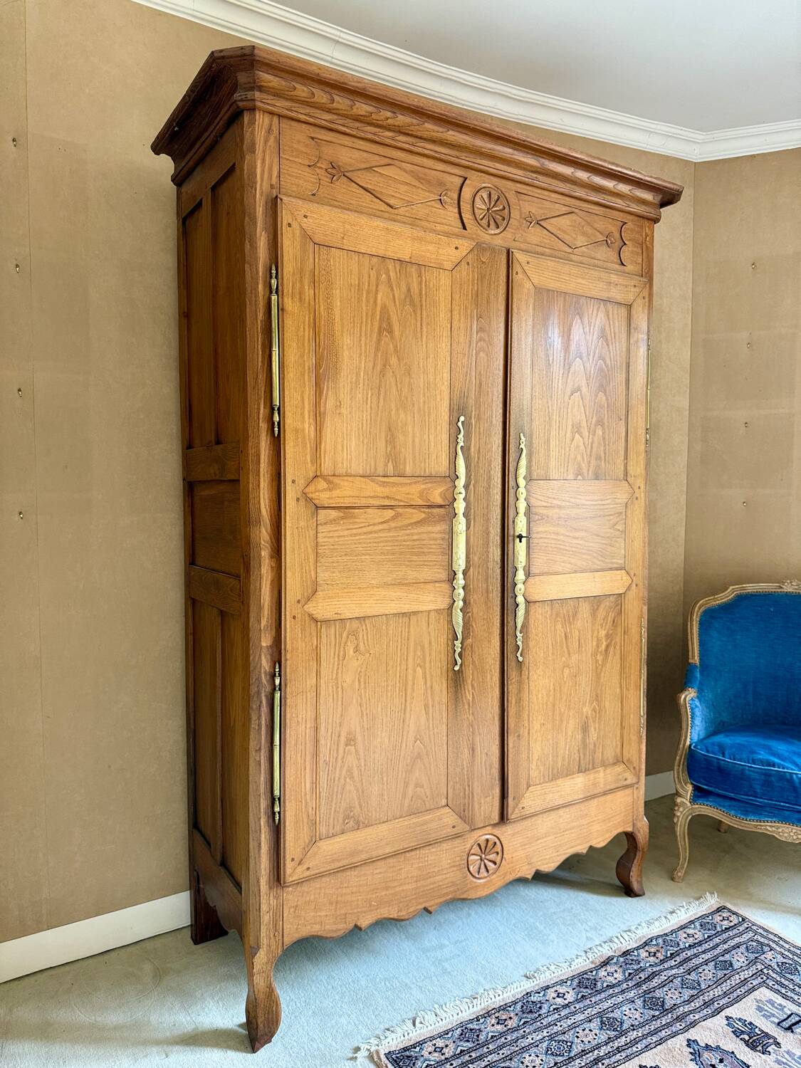 19th century oak wedding armoire