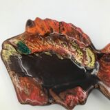 Empty-pocket shaped vintage Vallauris style fish