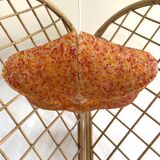 70s pendant light in orange Perspex