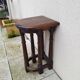 Vintage 80s side table or sofa end table in solid oak