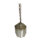 Old brass hanging cylindrical vintage glass pampilles