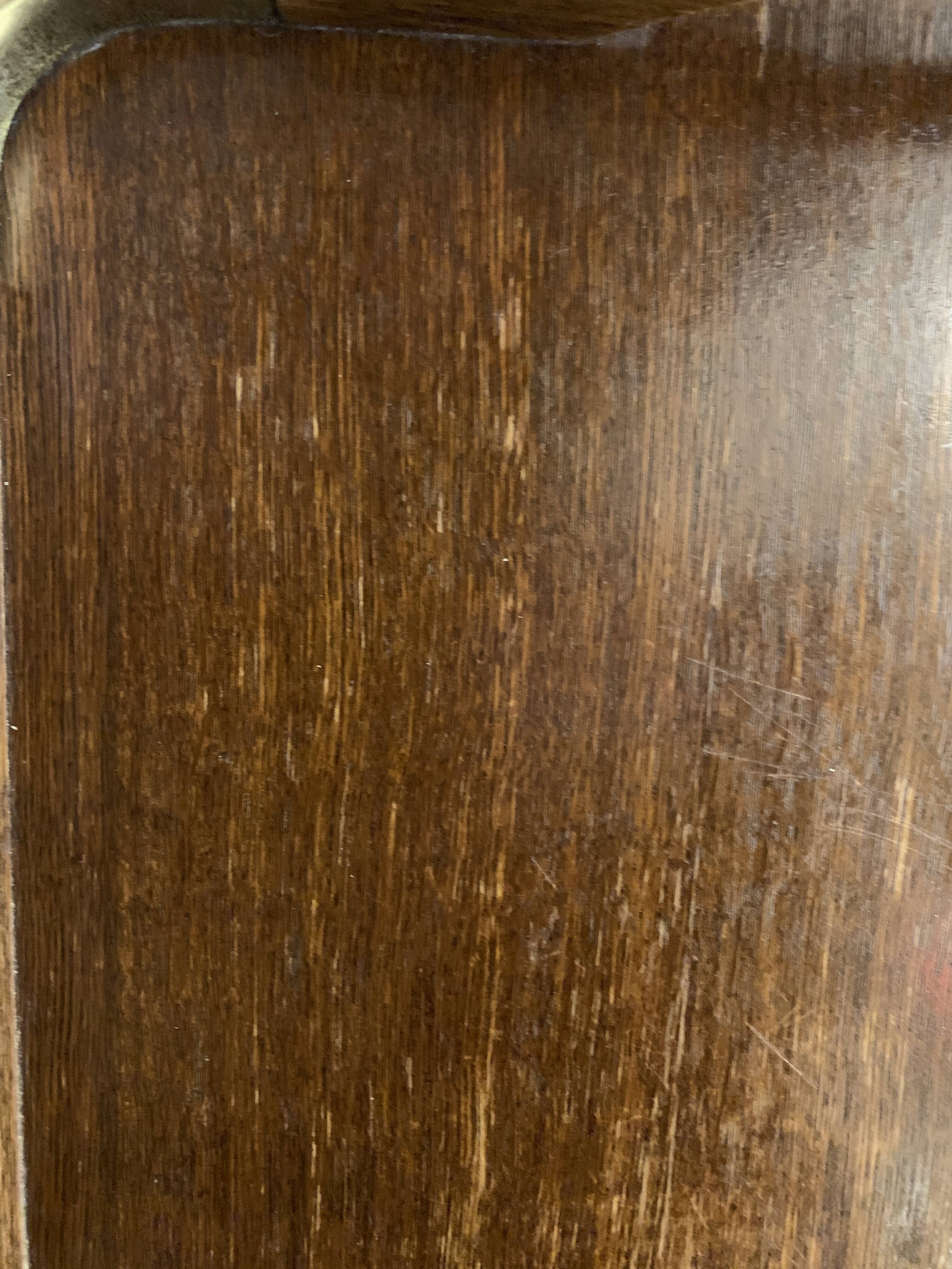 Plateau de service ancien en bois et laiton 61 x 38 cm
