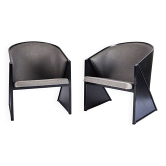 Paire de fauteuils postmodernes modèle Mandi par Jarvisalo