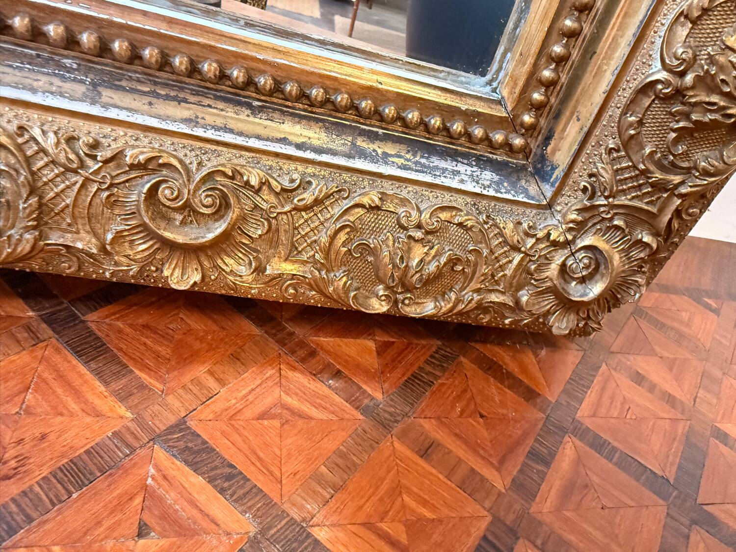 Large antique Louis-Philippe style mirror