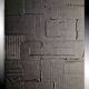 Minimalist monochrome abstract painting in black
