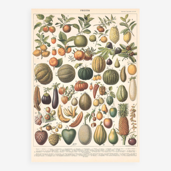 Old board on fruits 1897