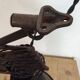 Industrial Black Enamel Scissor Ceiling Lamp, 1930s