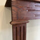 Antique wooden fireplace mantel