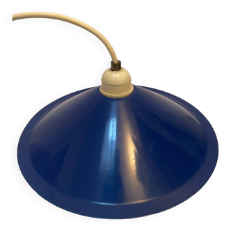 Blue metal pendant light from the 70s/80s vintage