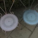 Set of 4 wrought iron garden chairs