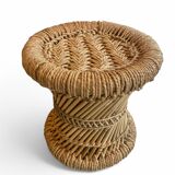 Bamboo and rope stool